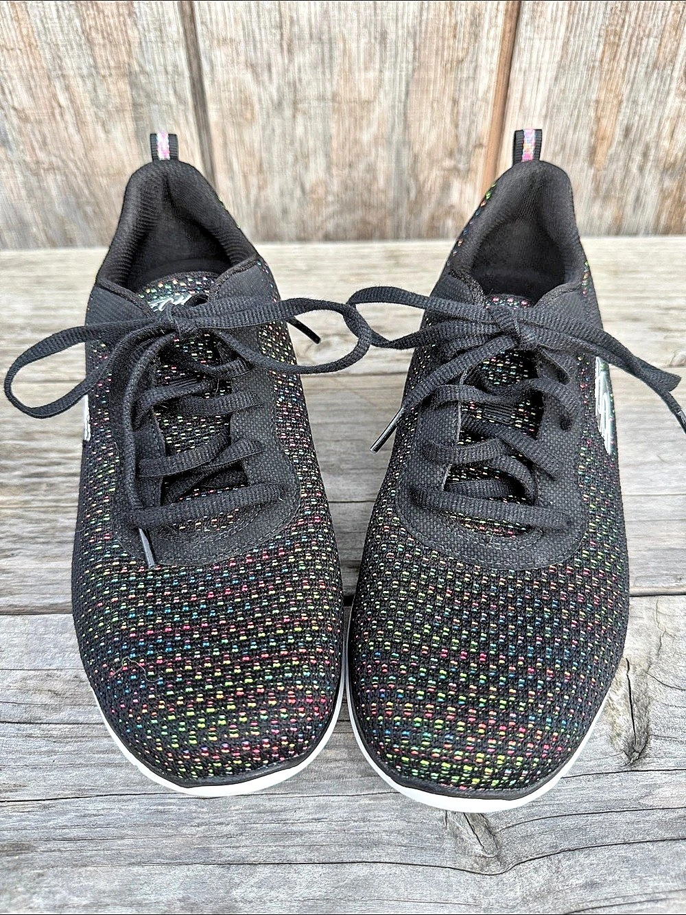 Skechers Air-Cooled Memory Foam Multicolor Knit Sneakers US 9.5 Light Weight New